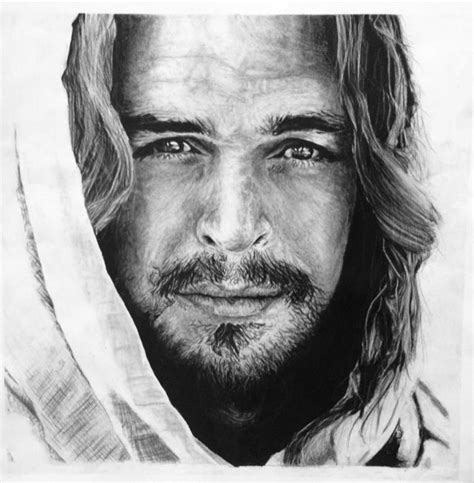 black and white drawings of jesus|More.